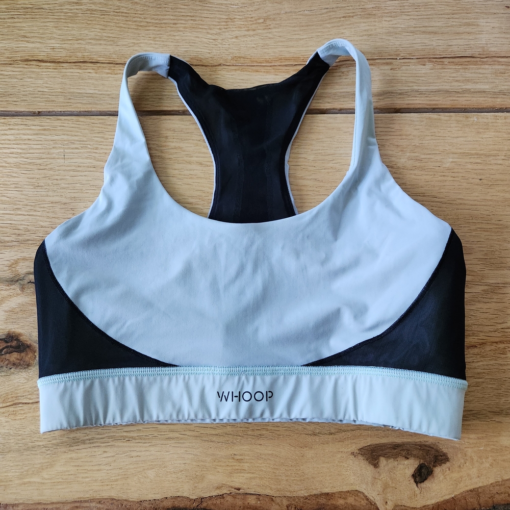 WHOOP 4.0 Any Wear Sports Bra Size Small Gray Black Racerback Workout‎ Gym